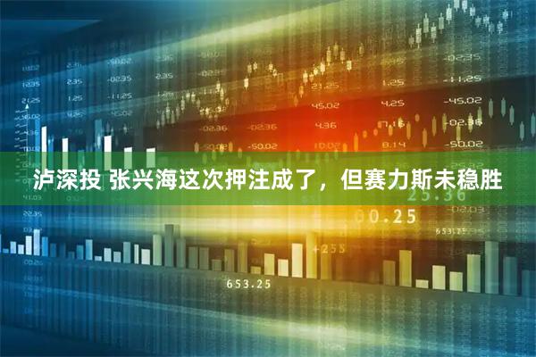 泸深投 张兴海这次押注成了，但赛力斯未稳胜