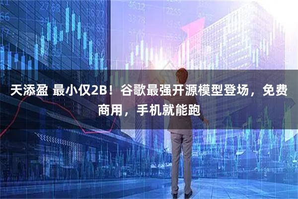 天添盈 最小仅2B！谷歌最强开源模型登场，免费商用，手机就能跑